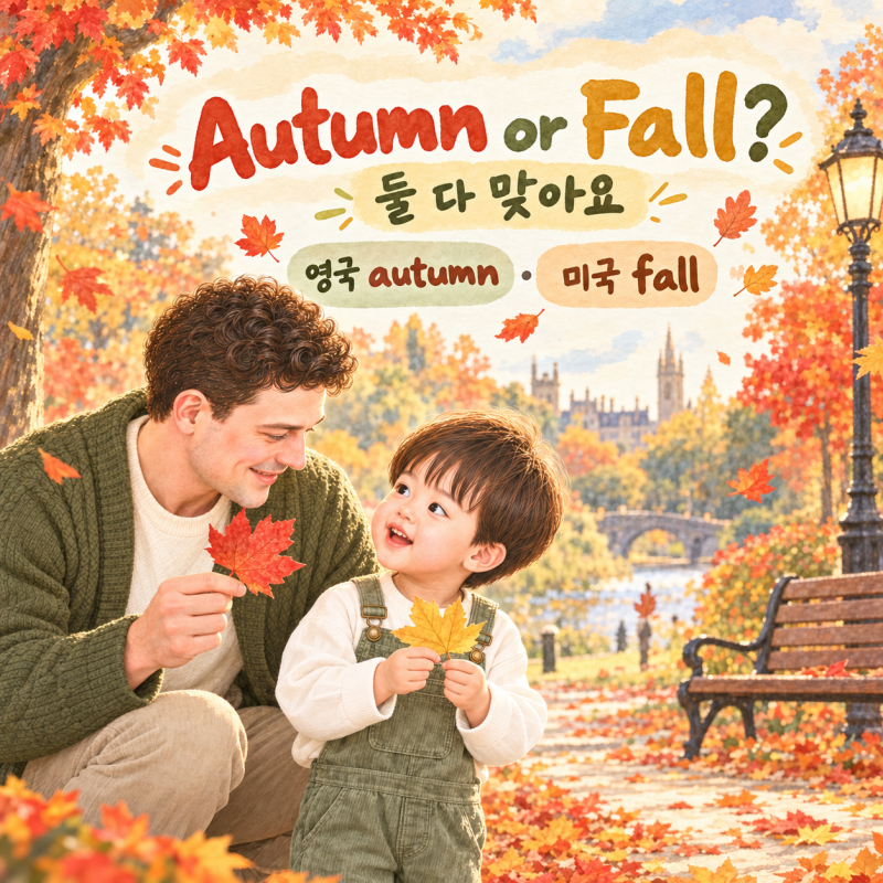 가을 영어로 Fall 말고 Autumn? 쉬운 아기 영어단어 정리!
