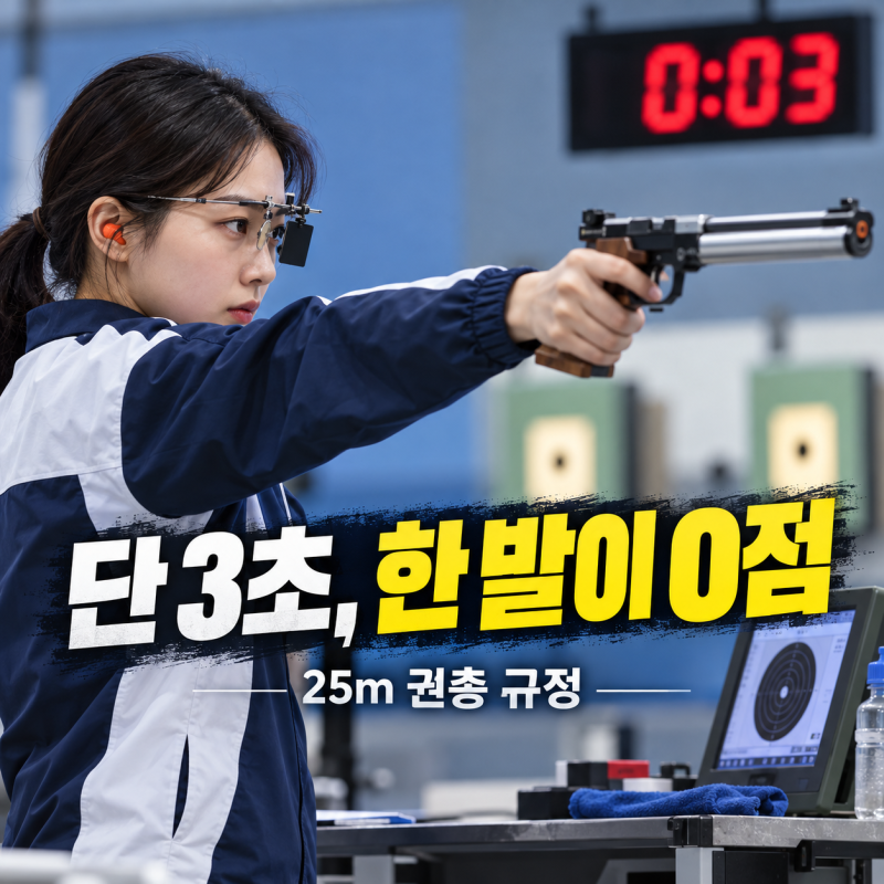 양지인 25m 권총 한 발이 0점 된 이유: 사격 급사 '3초 규정'과 시간 초과 판정의 진실
