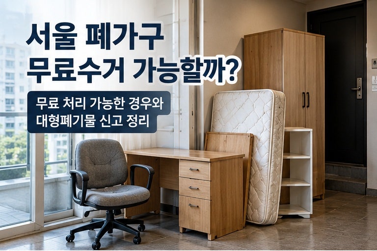 서울 폐가구 무료수거 가능할까? 무료 처리와 대형폐기물 신고 방법