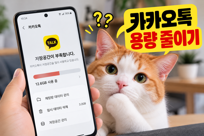 카카오톡 용량 줄이기, 사진 지우기 전에 이 2가지만 해보세요