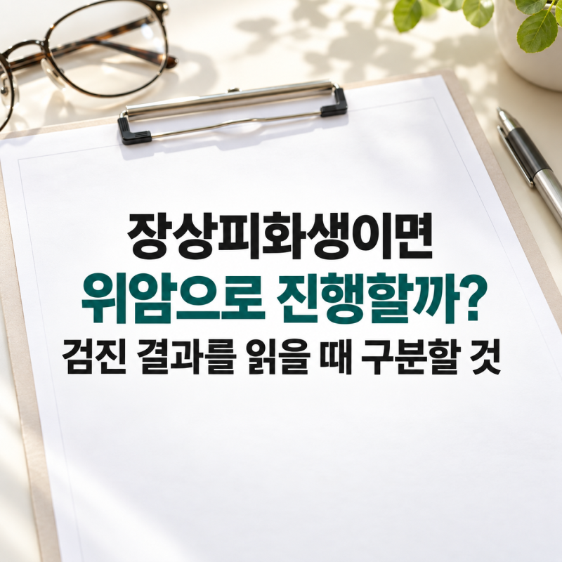 장상피화생이면 위암으로 진행할까? 검진 결과를 읽을 때 구분할 것