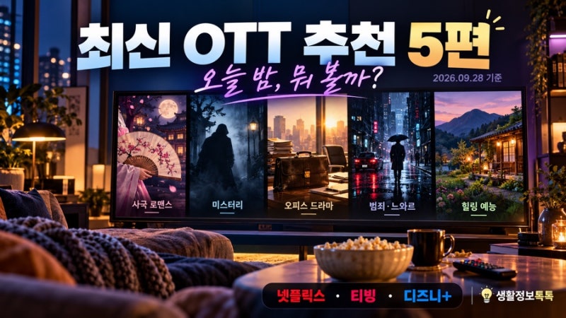 최신 OTT 추천 5편｜넷플릭스·티빙·디즈니플러스 요즘 뭐 볼까?
