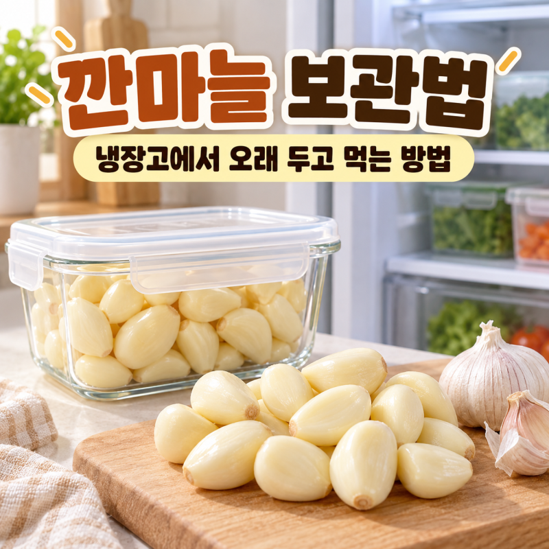 깐마늘 보관법 냉장고에서 오래 두고 먹는 방법