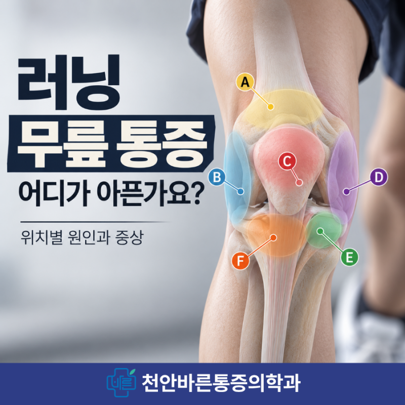 러닝 무릎 통증 부위, 어디가 아픈가요? 위치별 원인과 증상｜천안 신경외과