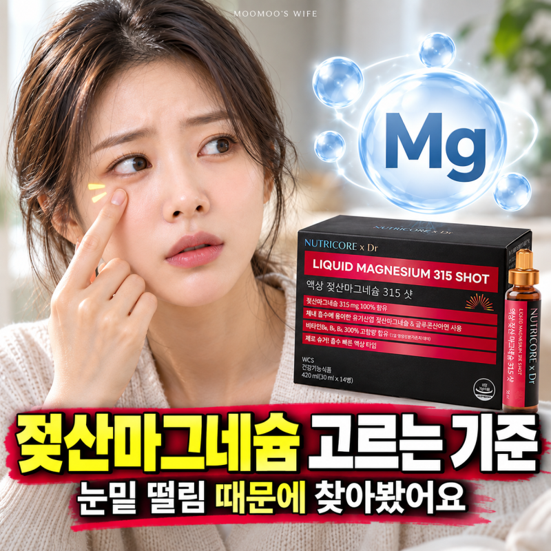 젖산마그네슘 효능, 제가 선택할 때 확인한 기준