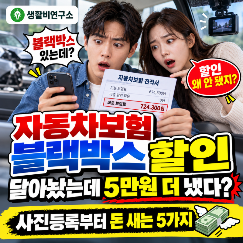 자동차보험 블랙박스 할인, 달아놨는데 5만원 더 냈다? 사진등록부터 돈 새는 5가지