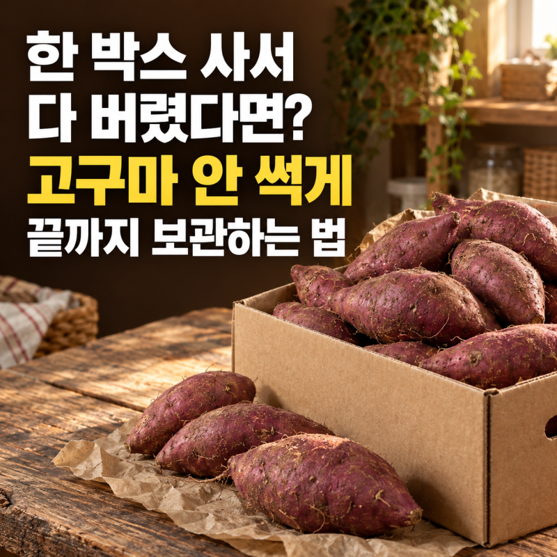 한 박스 사서 다 버렸다면? 고구마 썩지 않게 보관하는 방법과 베란다 보관 금지 이유"