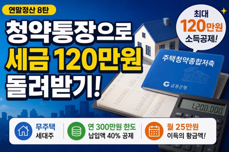 연말정산 8탄 : 주택청약통장 소득공제 : 내 집 마련하며 세금까지 돌려받기