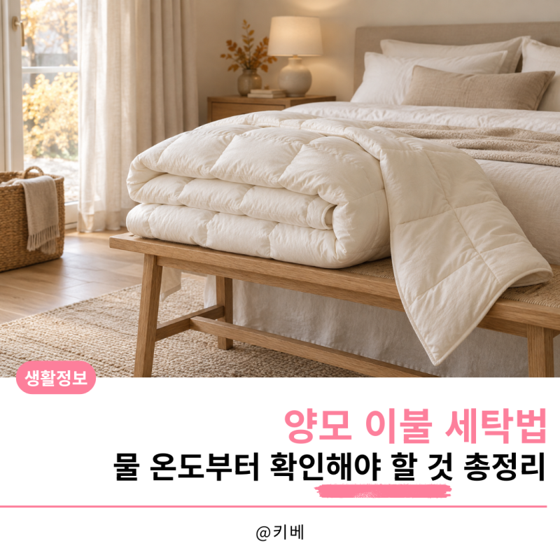 양모 이불 세탁법 물 온도부터 확인해야 할 것 총정리