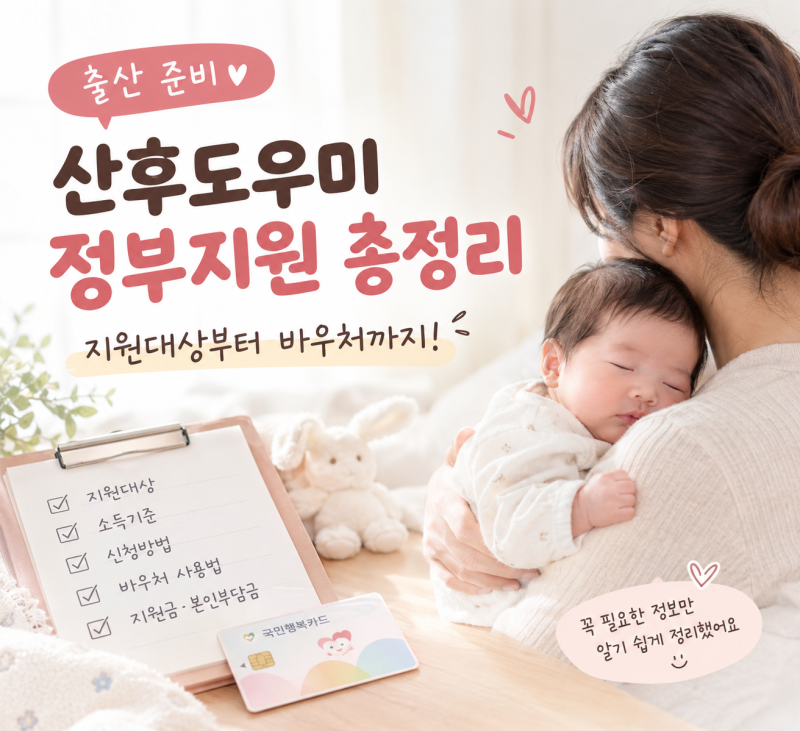 출산 준비 산후도우미 정부지원 총정리, 지원대상부터 바우처까지! ③