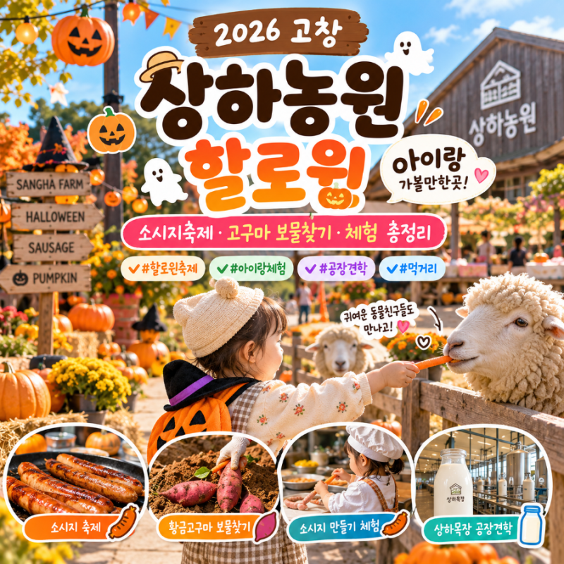 2026 고창 상하농원 할로윈 아이랑｜소시지축제·고구마 보물찾기·체험 총정리
