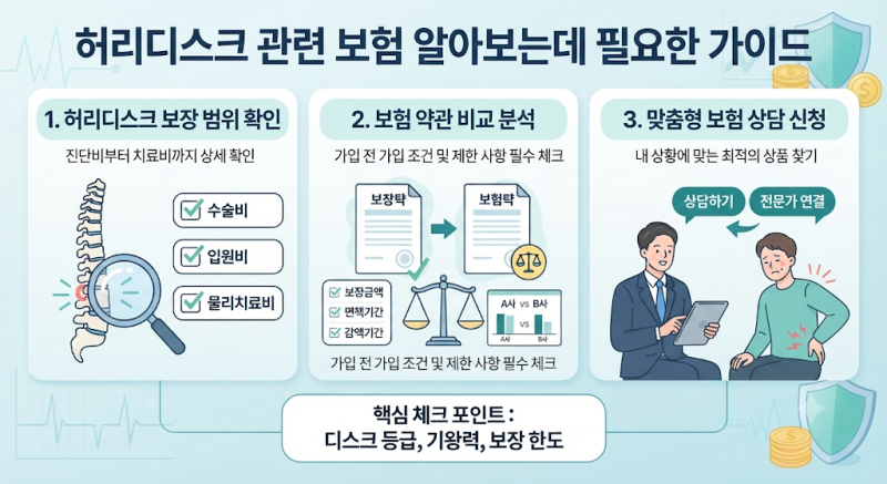 허리디스크 보험, 미리 준비하려면? 실손보험부터 척추 수술비까지 알아보기