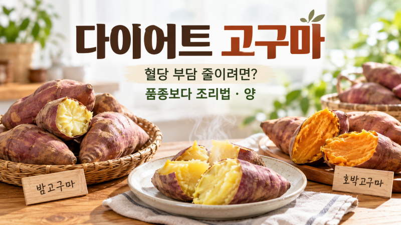 다이어트할 때 고구마 이렇게 드세요 혈당 부담 줄이는 5가지 방법