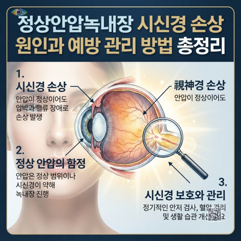 정상안압녹내장 시신경 손상 원인과 예방 관리 방법 총정리