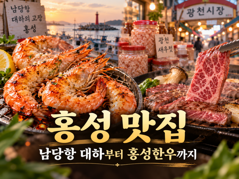 남당항 맛집·홍성한우｜대하구이 세트부터 광천 불고기·젓갈백반까지, 지역별로 고르는 홍....