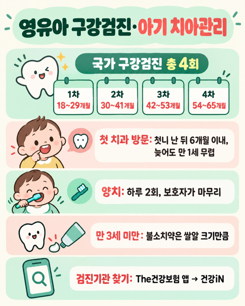 영유아 구강검진 시기 총정리