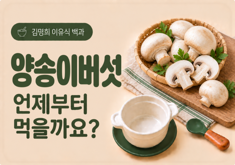 양송이버섯 이유식 총정리｜언제부터 먹을까요? 손질·섭취량·조리법까지