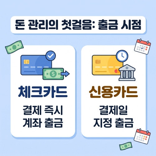 신용카드 vs 체크카드, 돈 관리에는 어떤 차이가 있을까?