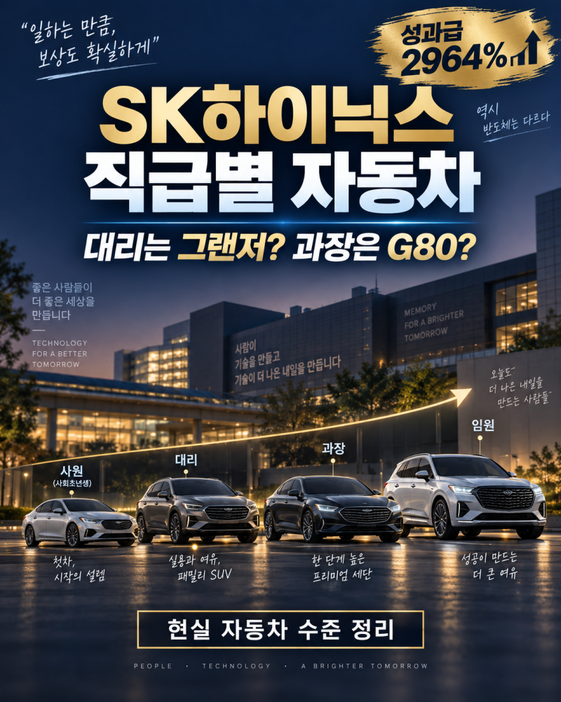 “성과급만 1억 넘는다는데” SK하이닉스 대리·과장 현실 자동차 수준