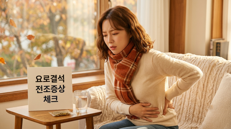 가을철 극심한 옆구리 통증! 요로결석 전조증상과 예방 물 복용법