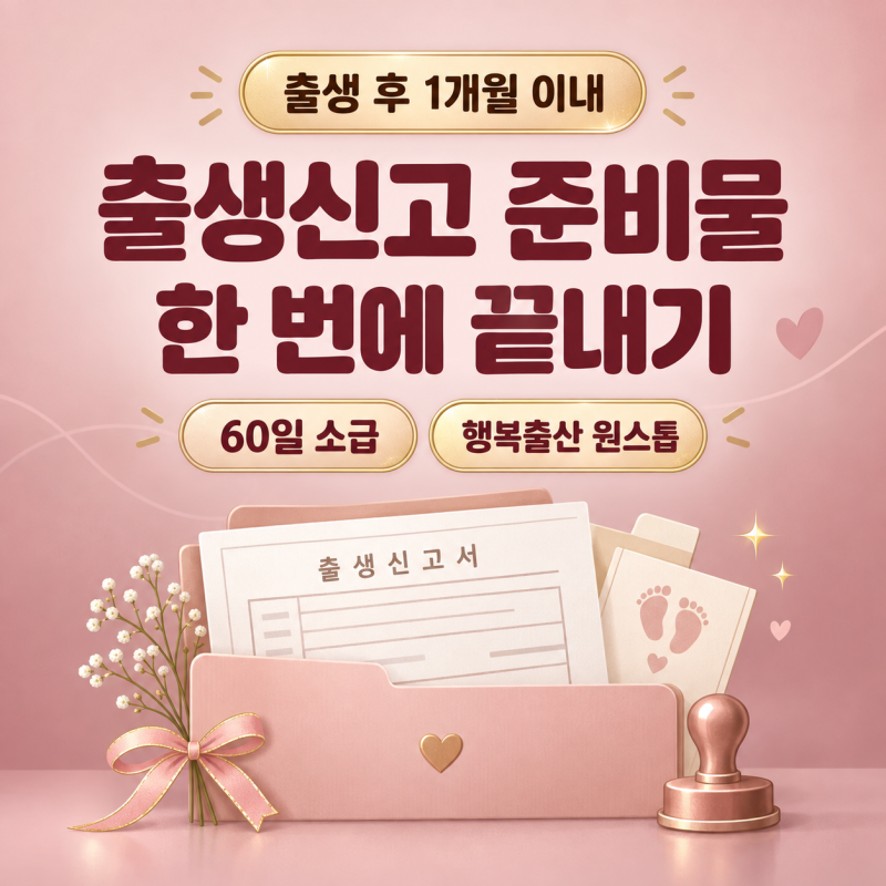 출생신고 준비물, 아빠 혼자 갈 때 빠지기 쉬운 서류와 60일 기한 정리