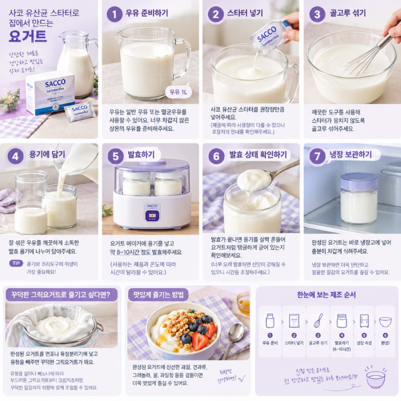 사코 유산균 스타터로 홈메이드 요거트 만들기