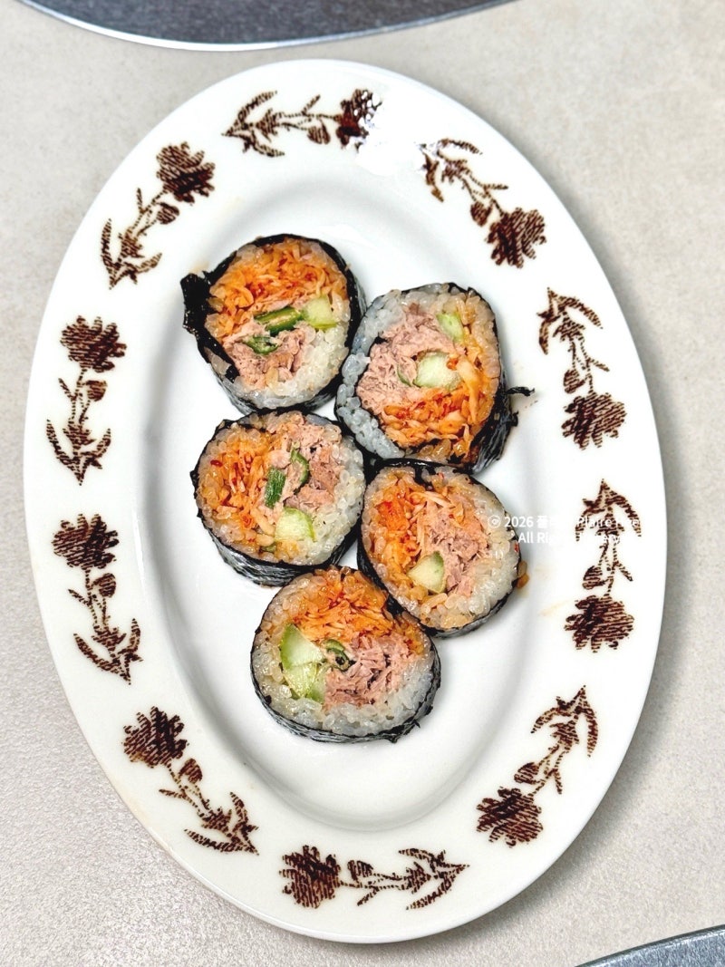 양배추 겉절이 참치김밥 레시피, 양배추 한통 순삭되는 맛