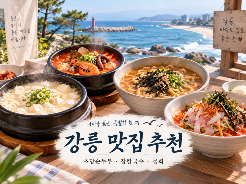 강릉 맛집 1박2일｜동화가든 짬뽕순두부·벌집 장칼국수·엄지네 꼬막, 요일별 휴무까지 정리