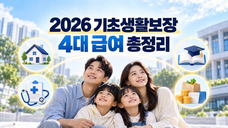 2026 기초생활보장 생계·의료·주거·교육급여 총정리