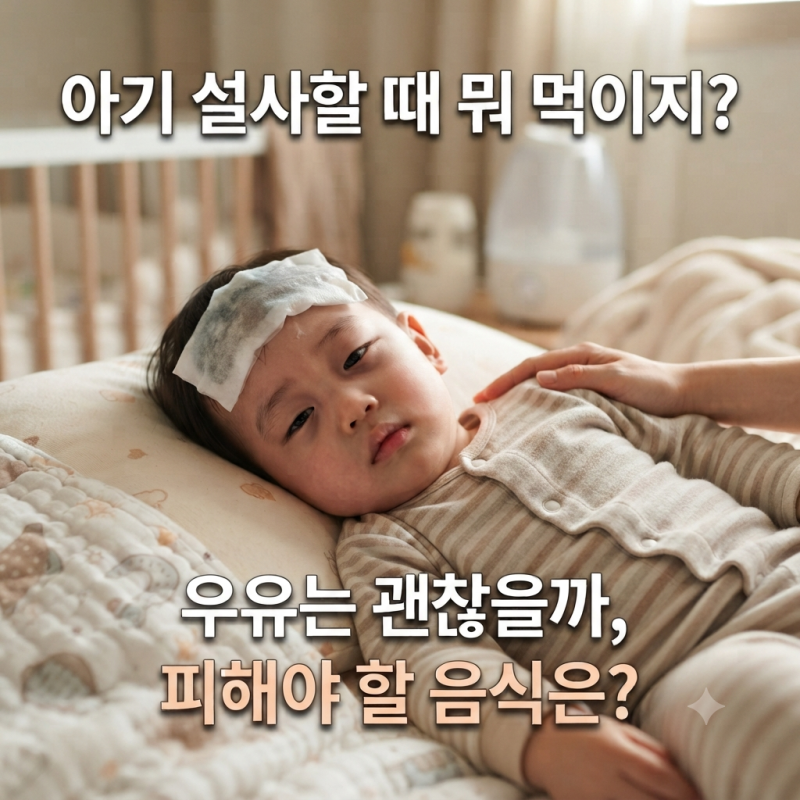 아기 설사할 때 뭐 먹이지? 우유는 괜찮을까, 피해야 할 음식은?