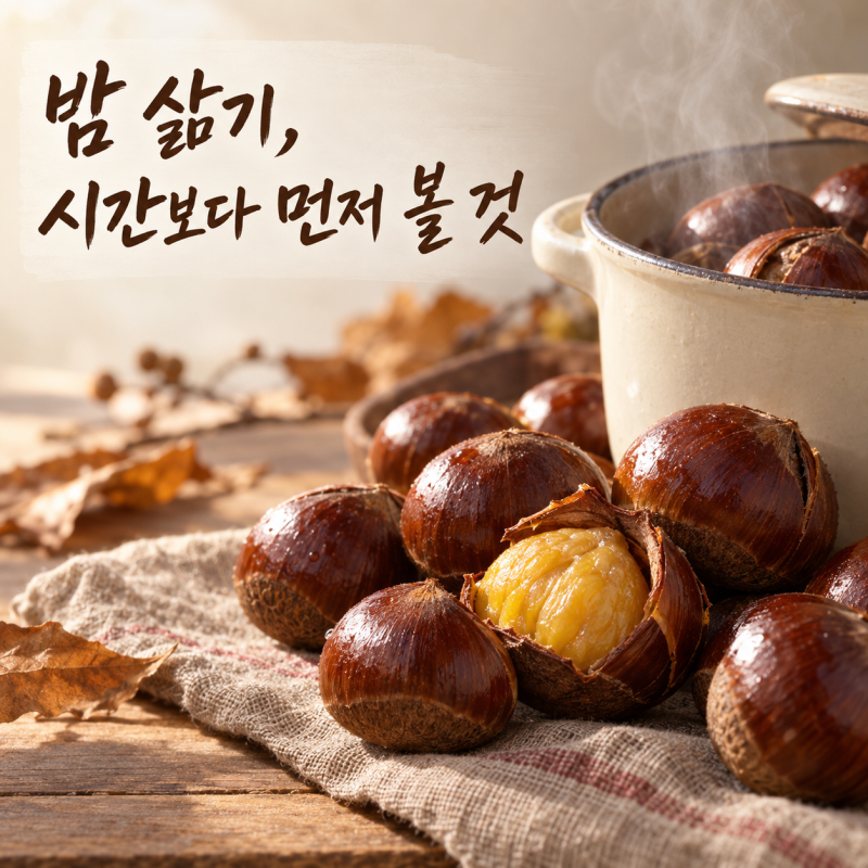 밤 삶는 방법, 시간보다 먼저 챙길 3가지