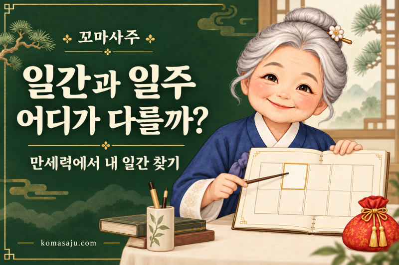 일간과 일주 차이｜만세력에서 내 일간 찾는 법