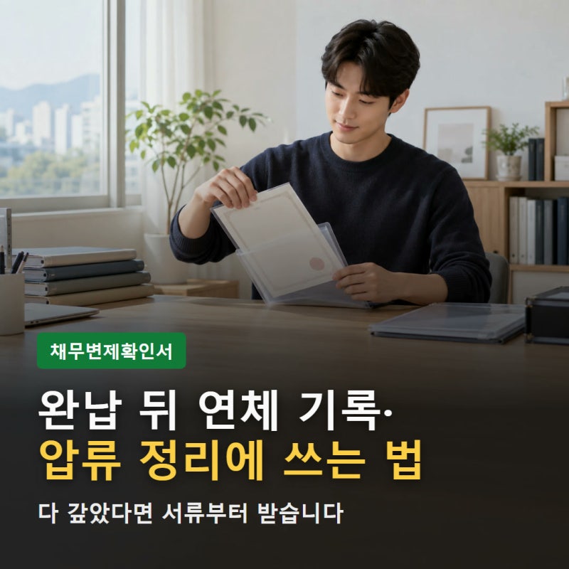채무변제확인서, 완납 뒤 연체 기록과 압류를 정리하는 데 쓰는 법