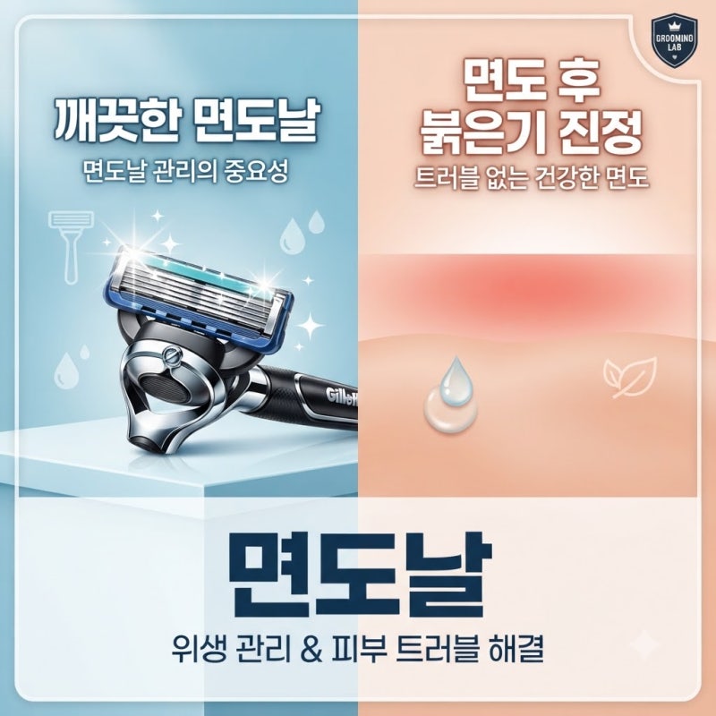 피부가 붉어지는 이유가 면도기에 있다면? 면도날 세척으로 해결하세요