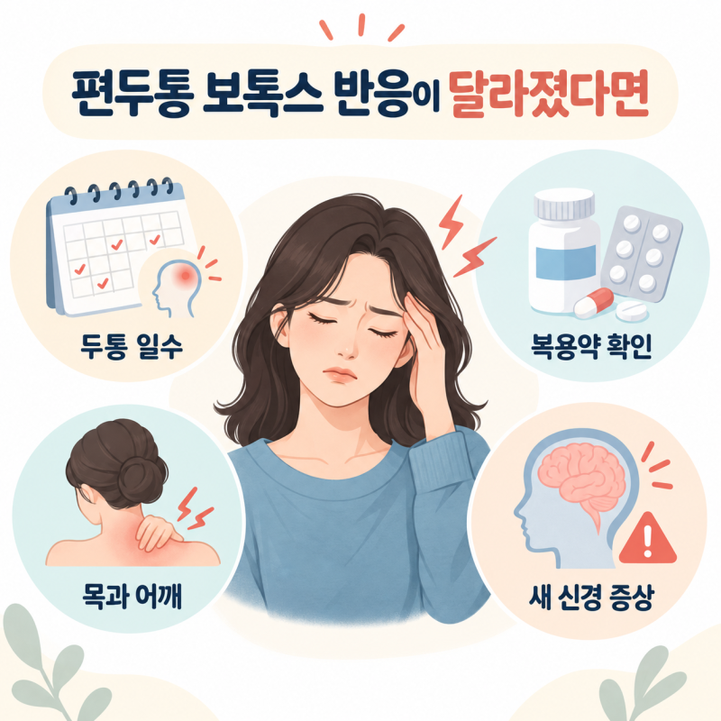 편두통 보톡스, 3개월 주사 뒤에도 두통이 남는다면 확인할 점