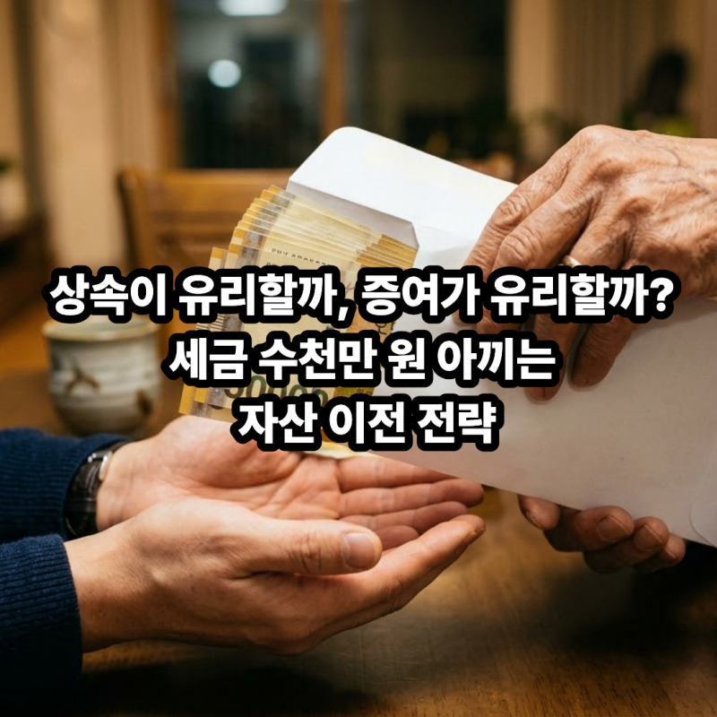 "미리 줄까, 나중에 줄까?" 상속세 vs 증여세 차이 및 절세에 유리한 자산 이전 전략