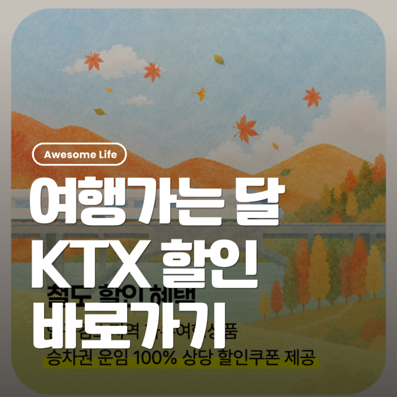 2026 여행가는 달 KTX 할인｜기차표 100% 환급·내일로 2만원 할인