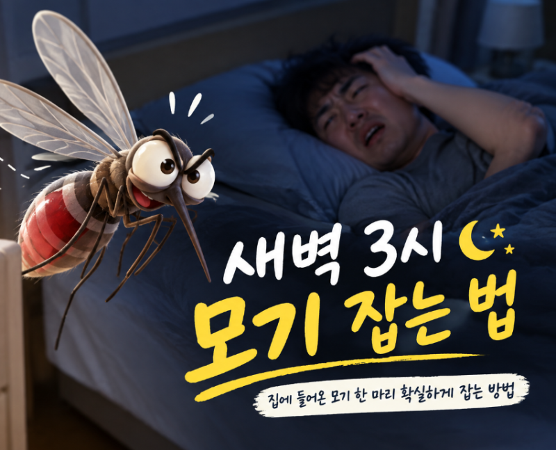 새벽 3시에 잠을 깨운 불청객. 집안 모기 빨리 잡았던 아빠의 노하우 6단계|아빠가 20년 넘게 ....
