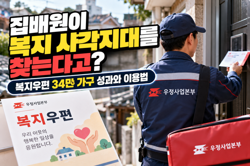 집배원이 복지 사각지대를 찾는다고? | 복지우편 34만 가구 성과와 이용법