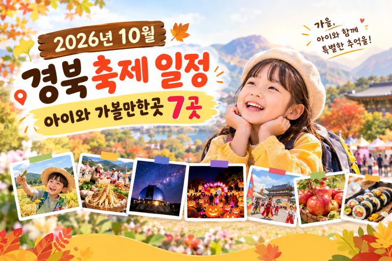 2026년 10월 경북 축제 일정 아이와 가볼만한곳 7곳
