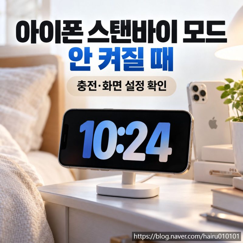 아이폰 스탠바이 모드 안 켜질 때 충전·화면 설정 확인하기