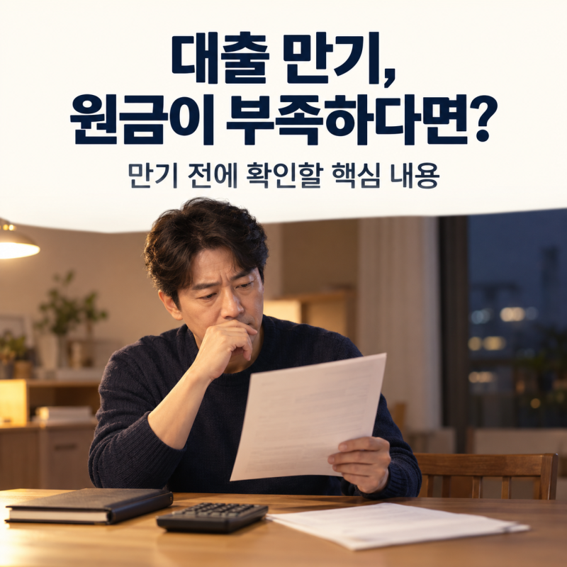 대출 만기 때 원금을 못 갚으면? 이자는 잘 냈는데 생기는 일
