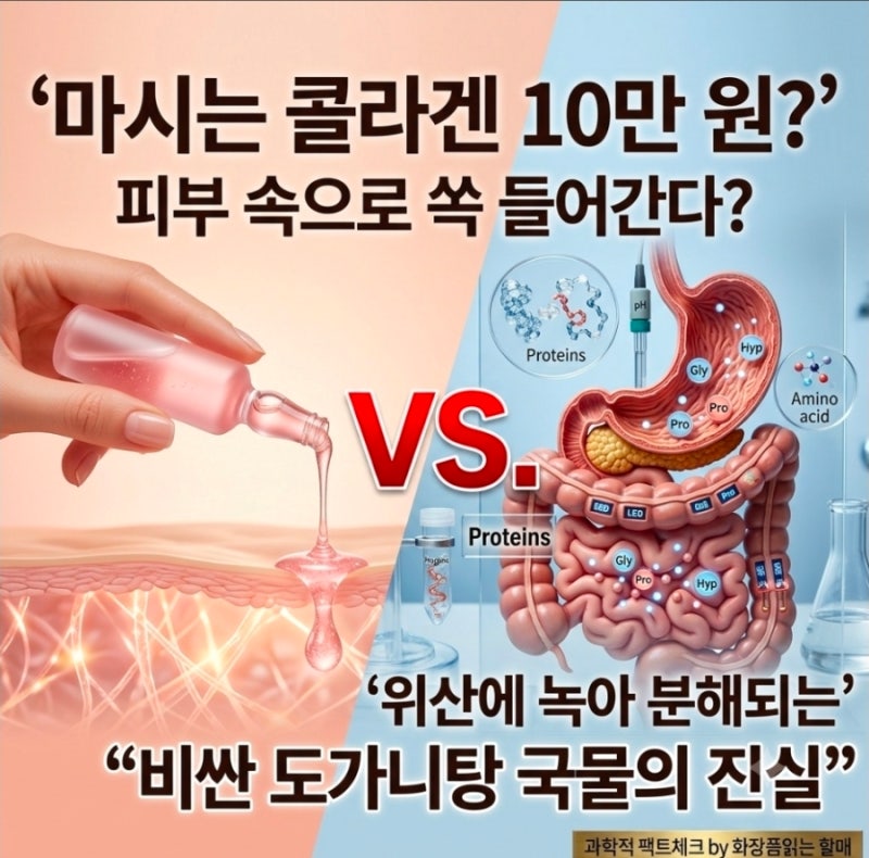 "한 달 10만 원짜리 마시는 콜라겐 끊었습니다" 콜라겐 이너뷰티의 실체와 대체 처방