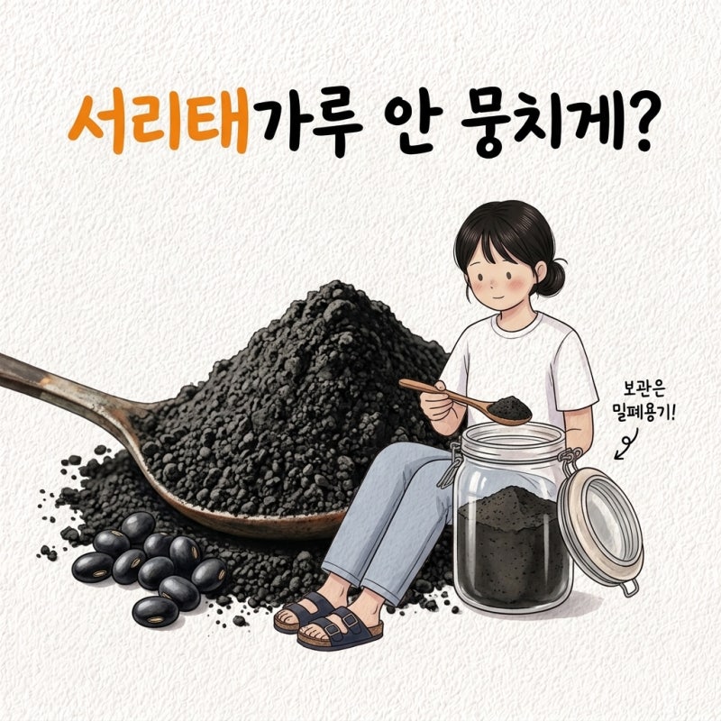 서리태가루 우유에 바로 부으면 뭉침 먹는방법 두유 콩국수 보관법 하루 양