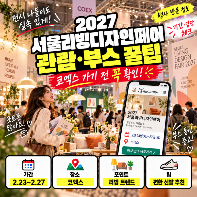 2027 서울리빙디자인페어 일정·전시 구성·세미나 체크｜코엑스 관람 꿀팁