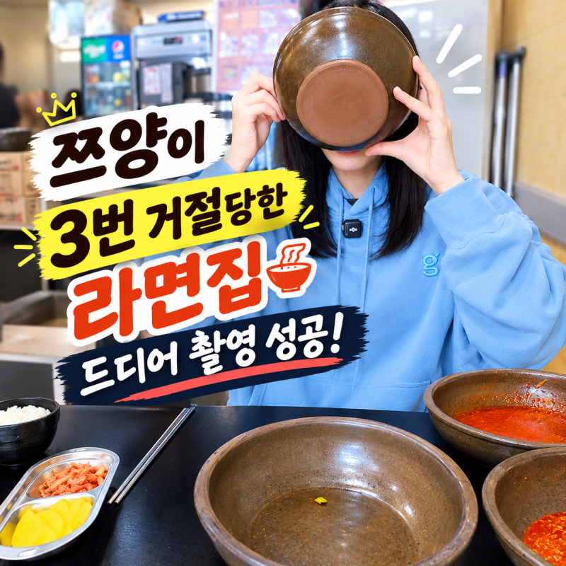 쯔양 촬영 3번 거절당했지만 드디어 허락된 라면가게, 어디? (+직접 뽑은 라면 순위)