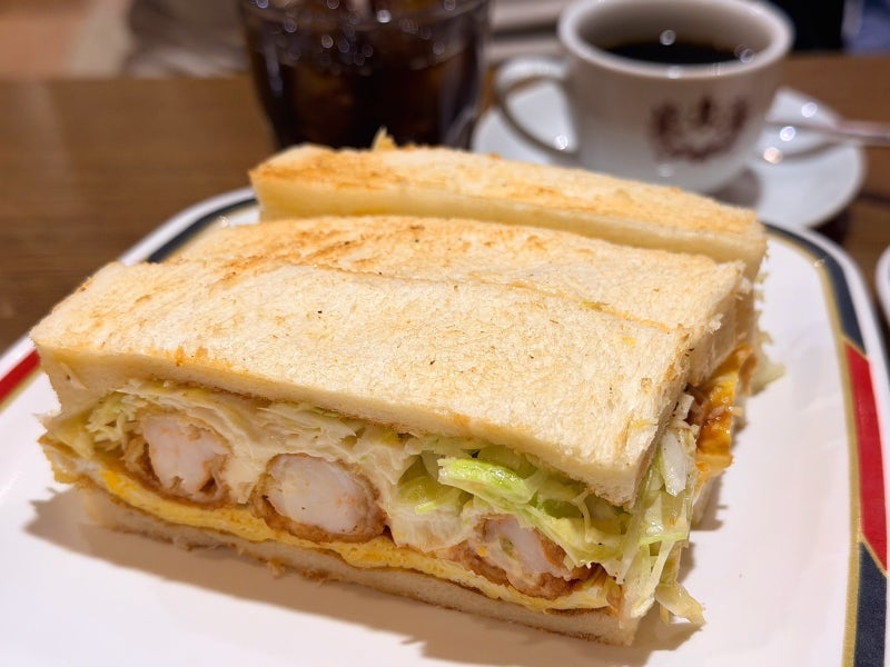 나고야 카페 브런치 맛집 콘파루 사카에니시점 / 에비후라이 샌드 웨이팅 후기