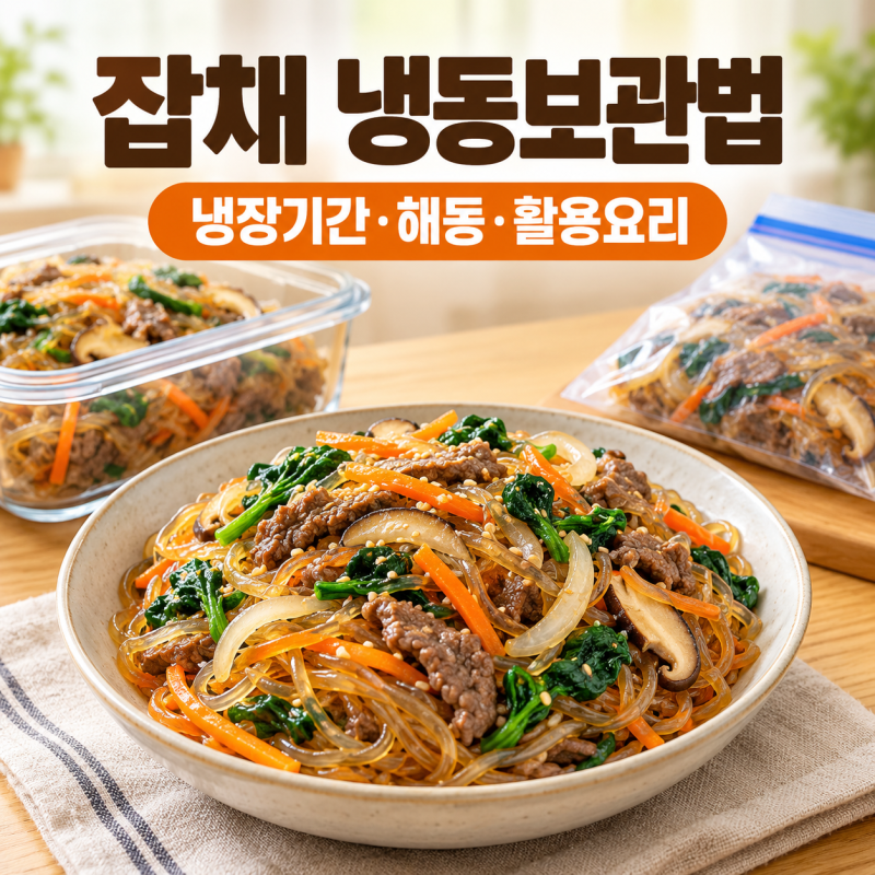 잡채 냉동보관법｜냉장 보관기간·해동법과 남은 잡채 요리
