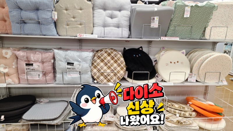다른데서 살 필요가 없었네! 다이소 5천원 방석 모음