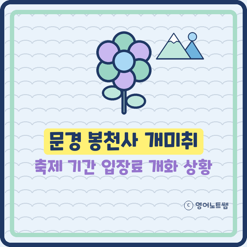 문경 봉천사 개미취 축제 입장료 운영시간 개화 상황 주차 (기본정보)